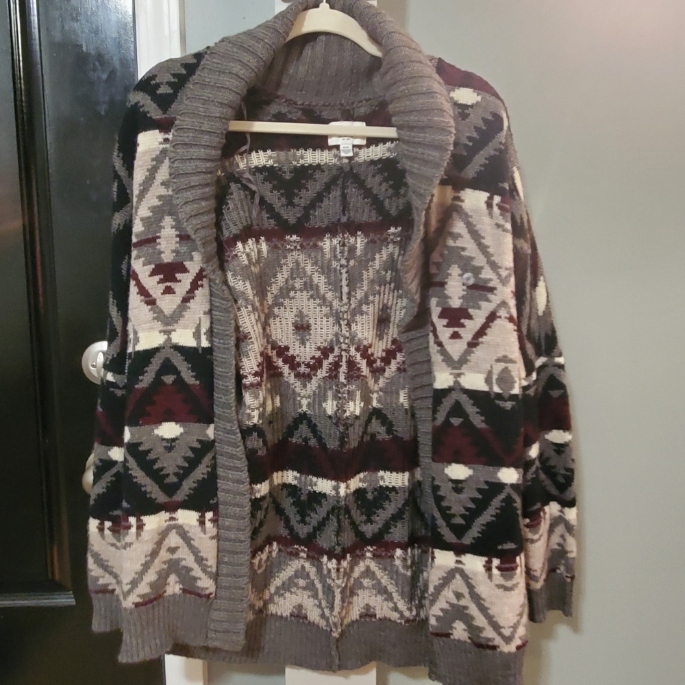 Aztec American eagle women's sweater cardigan size med